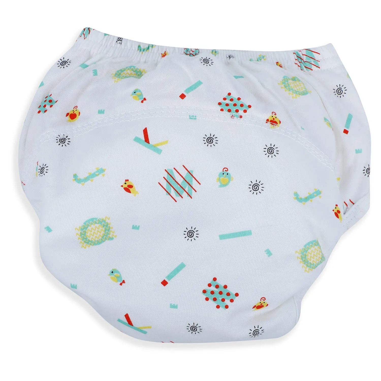 Baby Moo Abstract Letters Reusable Cloth Training Diaper Panty - Multicolour