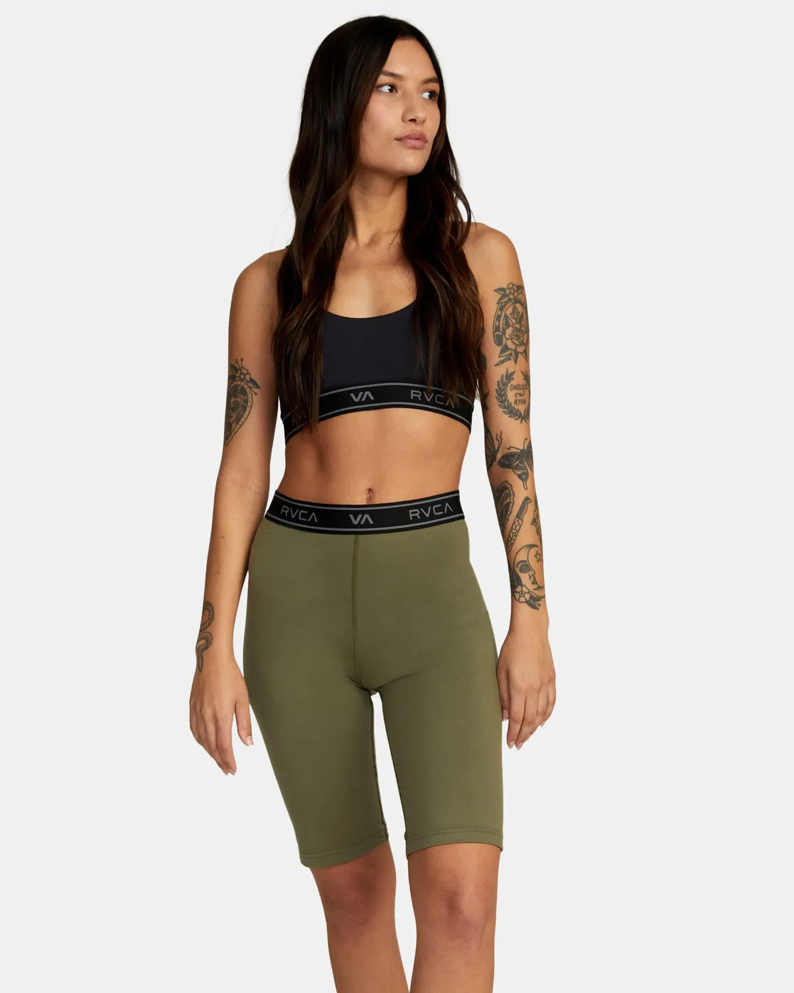 Base 10.5" Biker Shorts - Olive