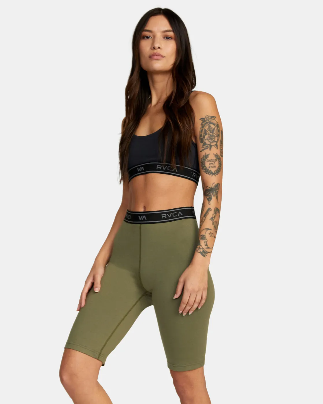 Base 10.5" Biker Shorts - Olive