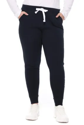 Basic Ladies Jogger Pants in Black PLUS SIZE