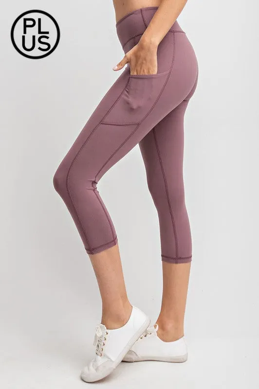 Capri Yoga Pants w/ Pockets - Buttery soft - light athletic hold 8 colors by Rae Mode