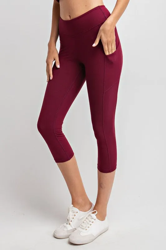 Capri Yoga Pants w/ Pockets - Buttery soft - light athletic hold 8 colors by Rae Mode