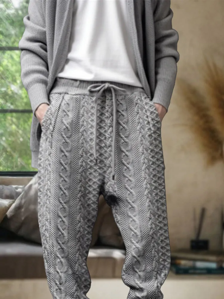 Casual Stretchy Textural Pants