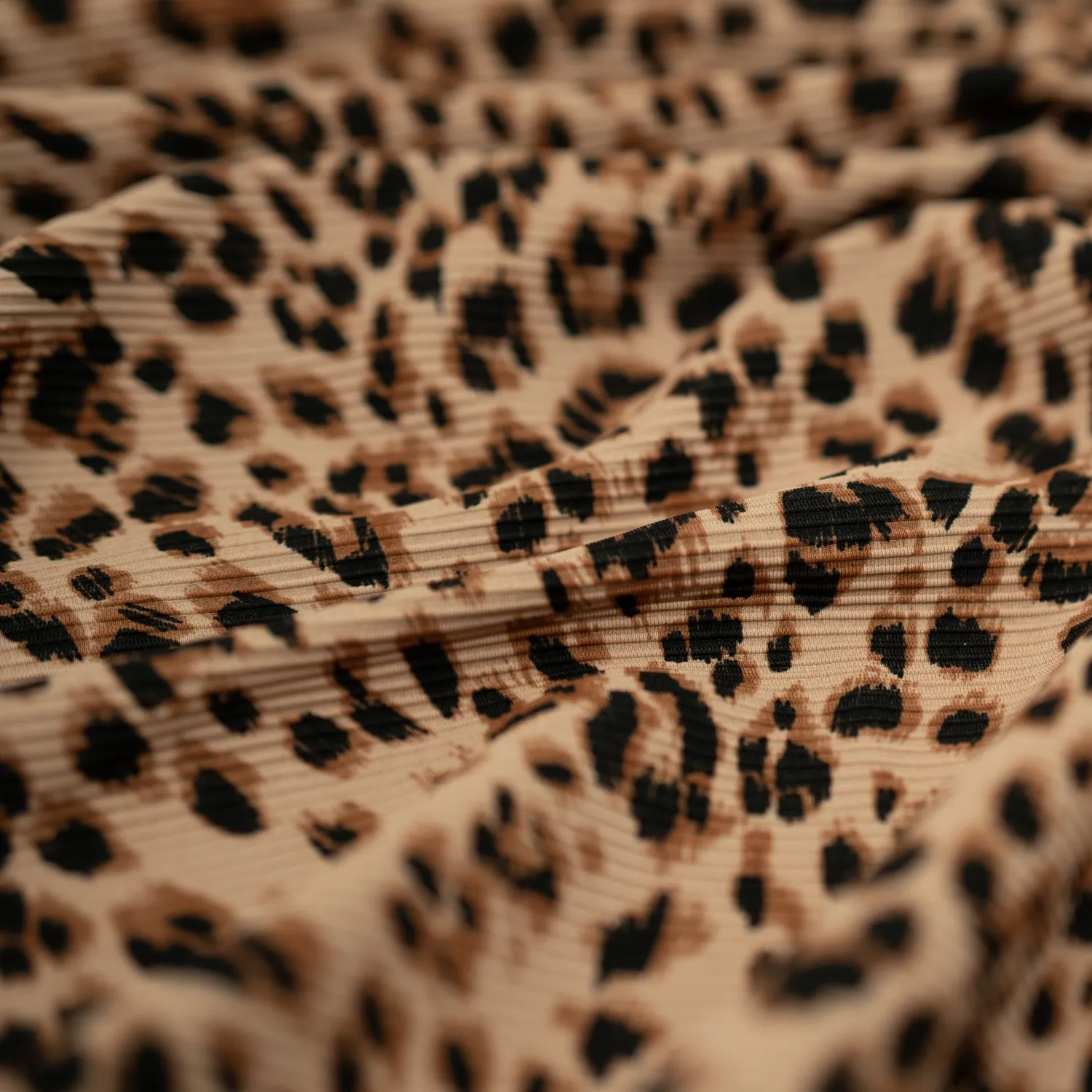 Cheetah Ribbed Fabric | Blue Moon Fabrics