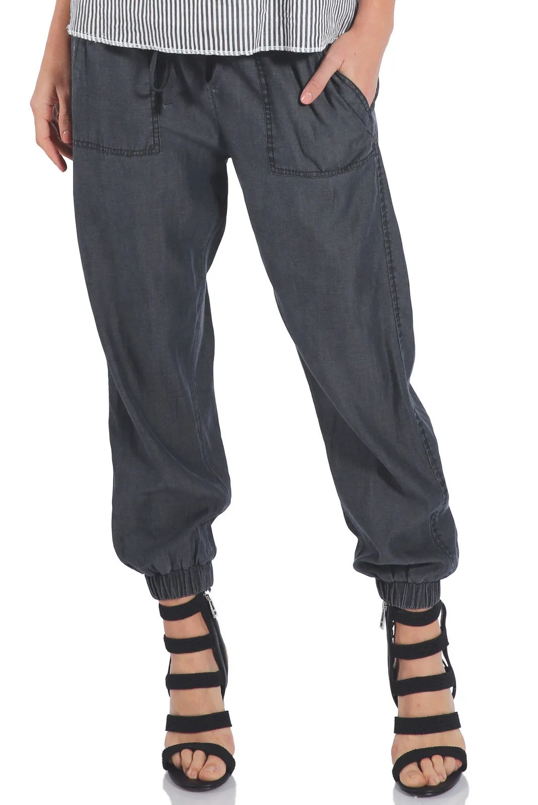 Denim Jogger Pants