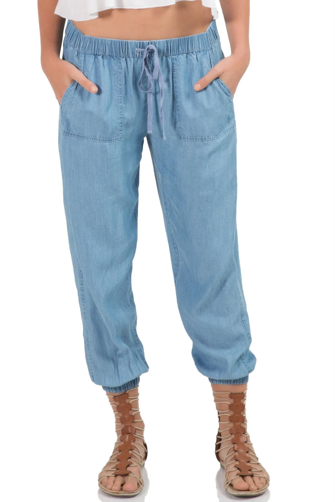 Denim Jogger Pants