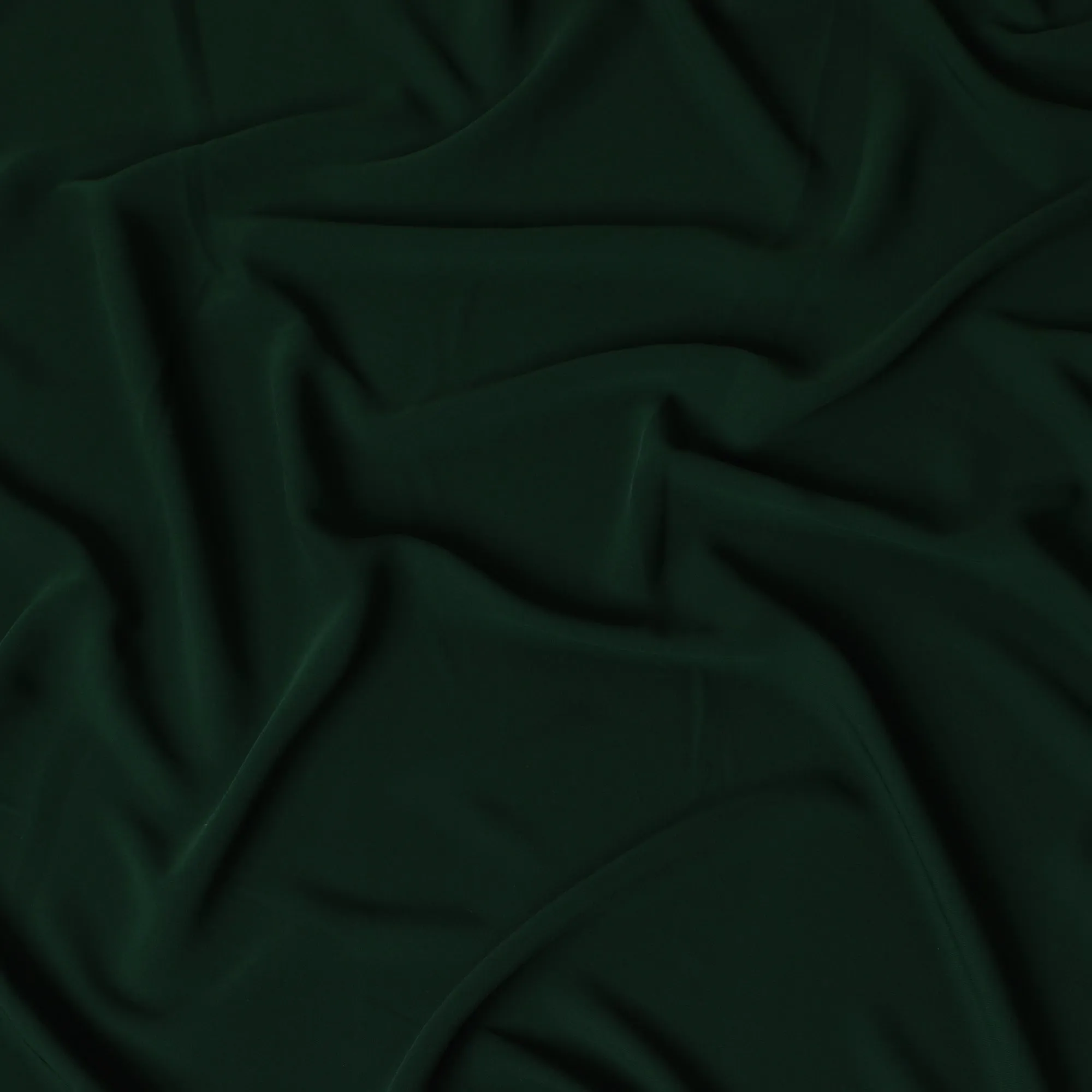 Elegant Dark Green Synthetic Stretchable Crepe Fabric - 140 cm Wide-D19391