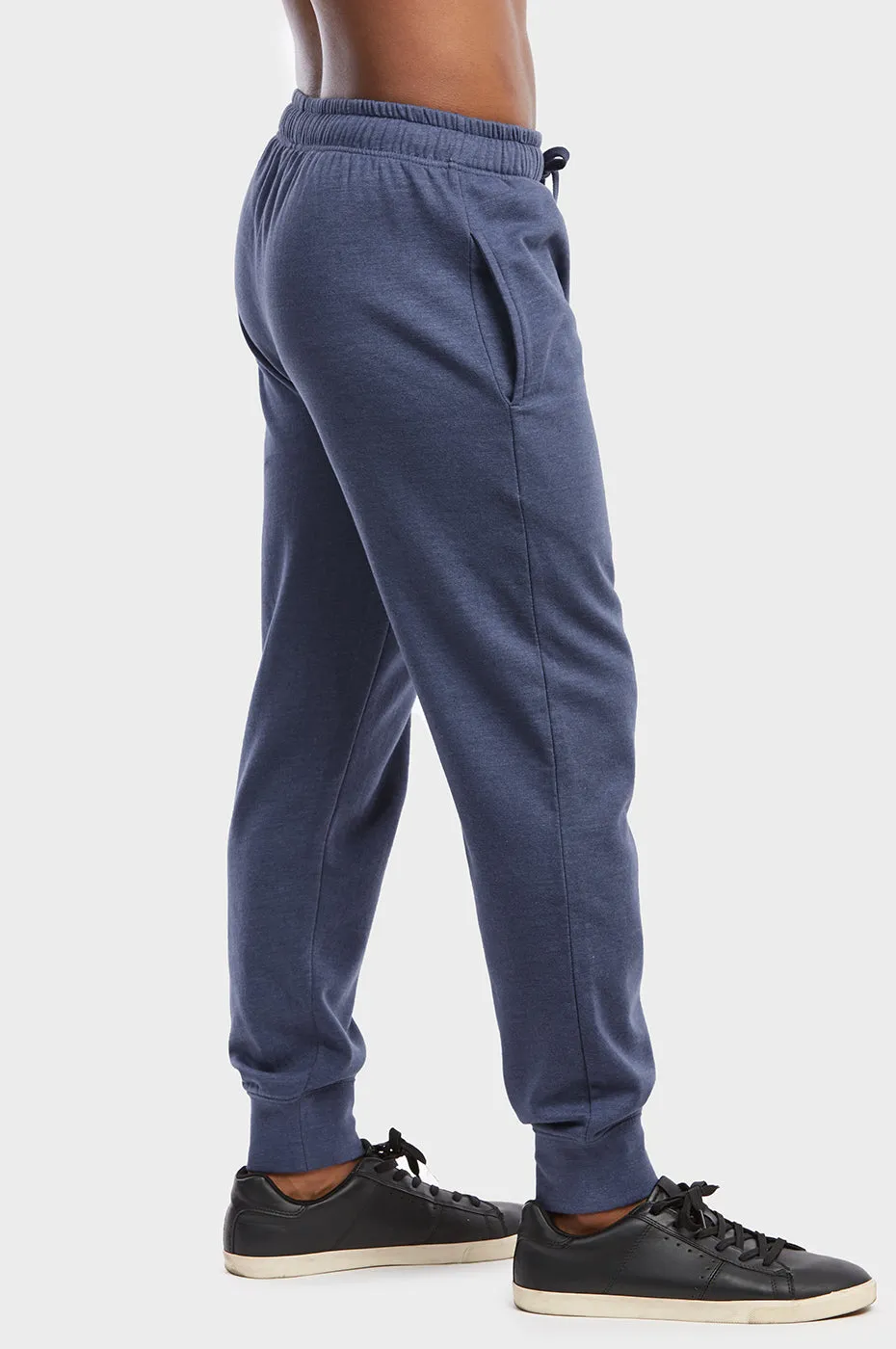 ET TU MEN'S LIGHTWEIGHT FLEECE JOGGER PANTS (SP1120E_NV-MRL)