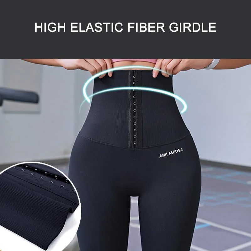 Female High Waist Elastic Yoga Corset Leggings