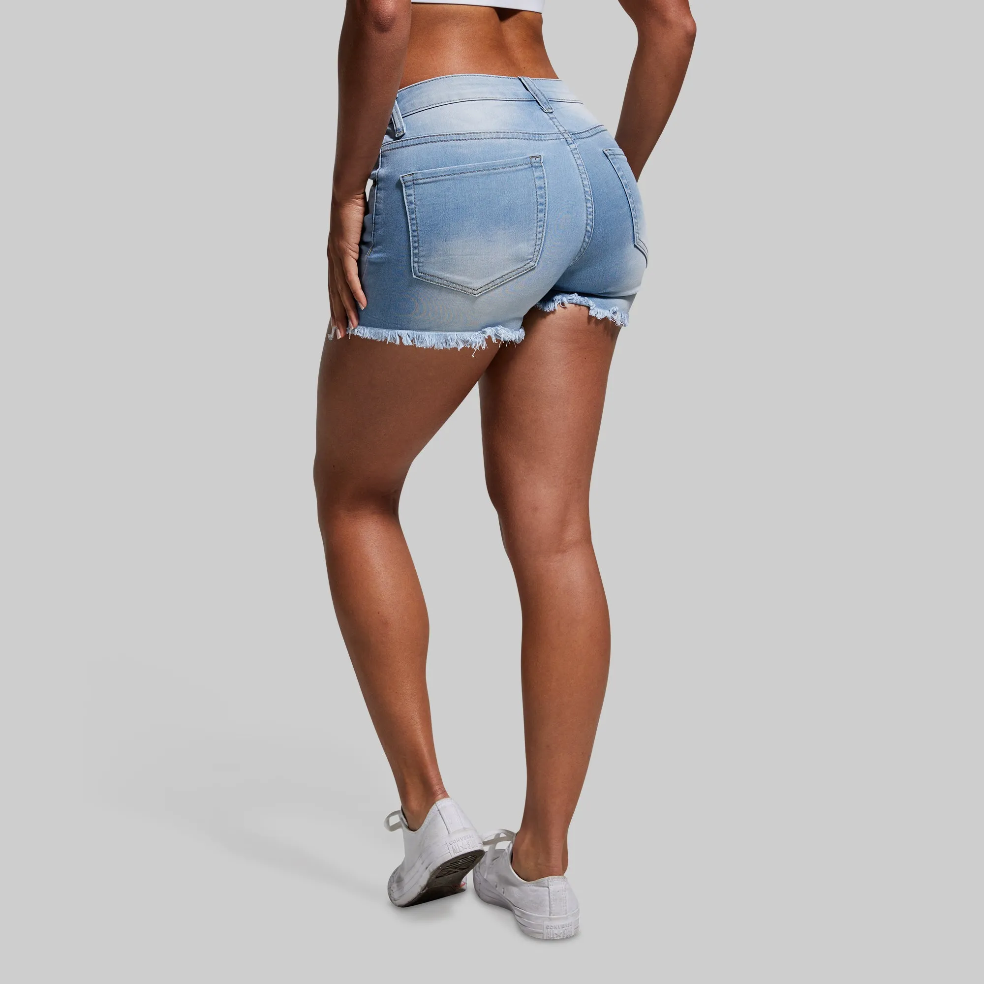 Flex Stretchy Jean Short (Light Wash)