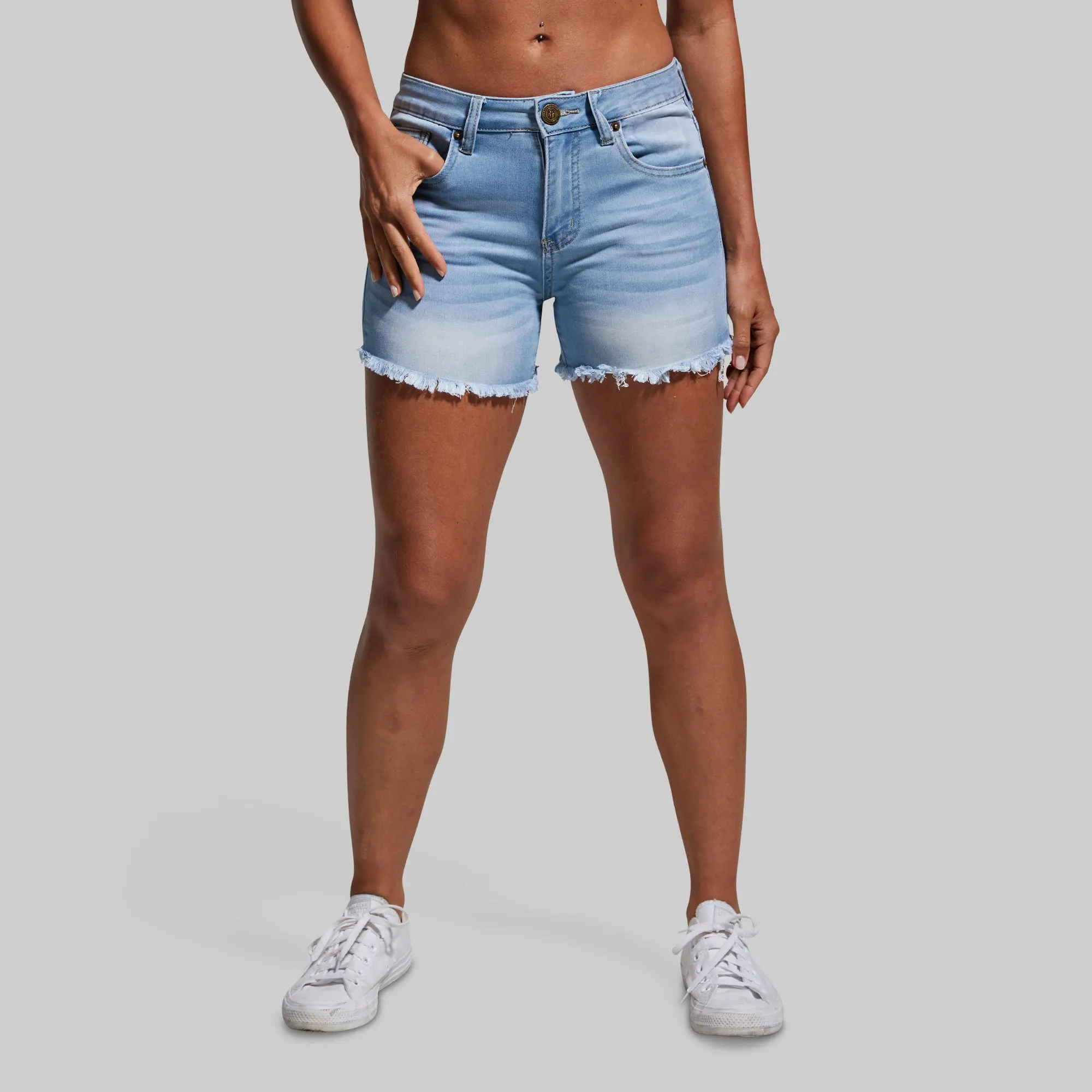 Flex Stretchy Jean Short (Light Wash)