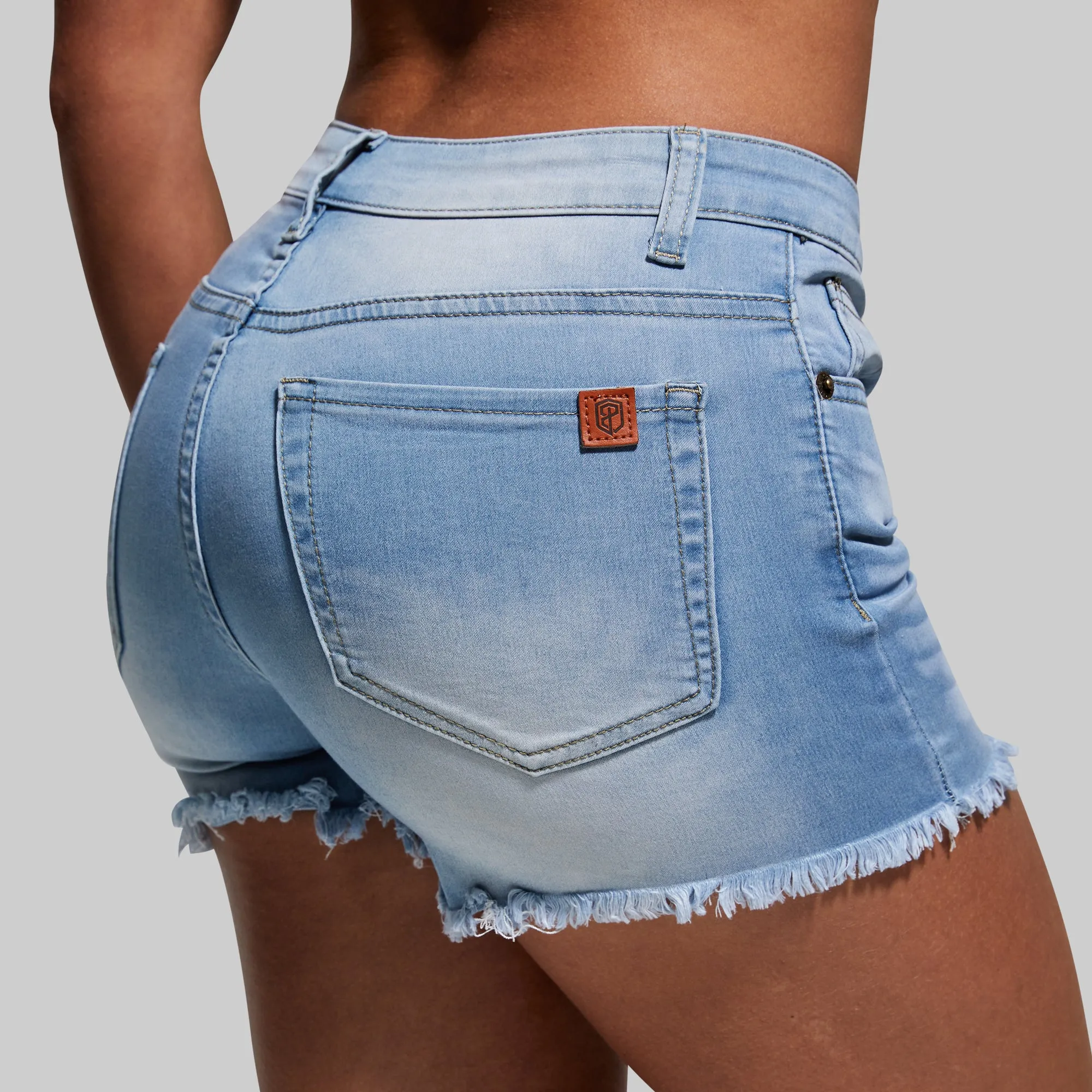 Flex Stretchy Jean Short (Light Wash)