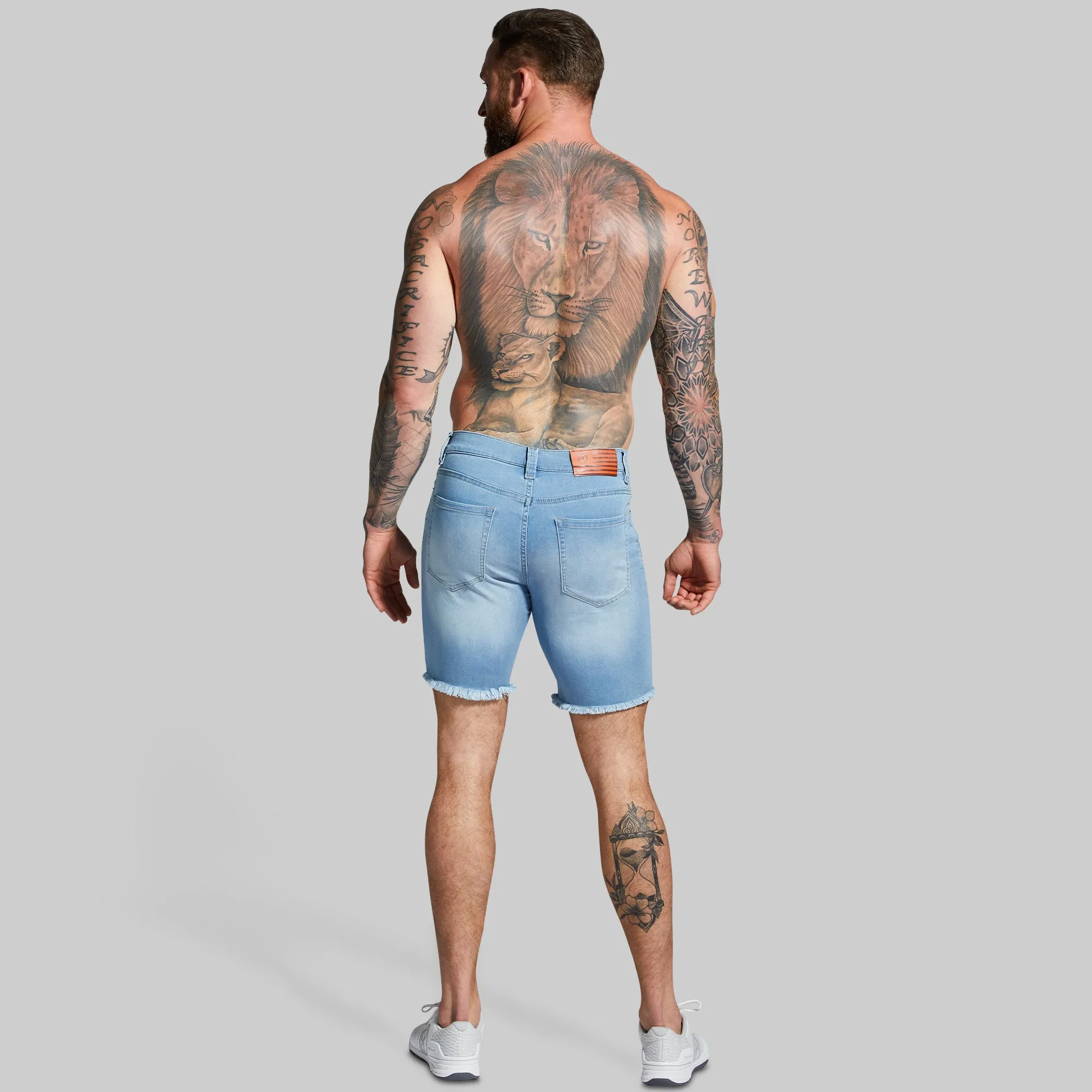 FLEX Stretchy Jort 7" (Light Wash)