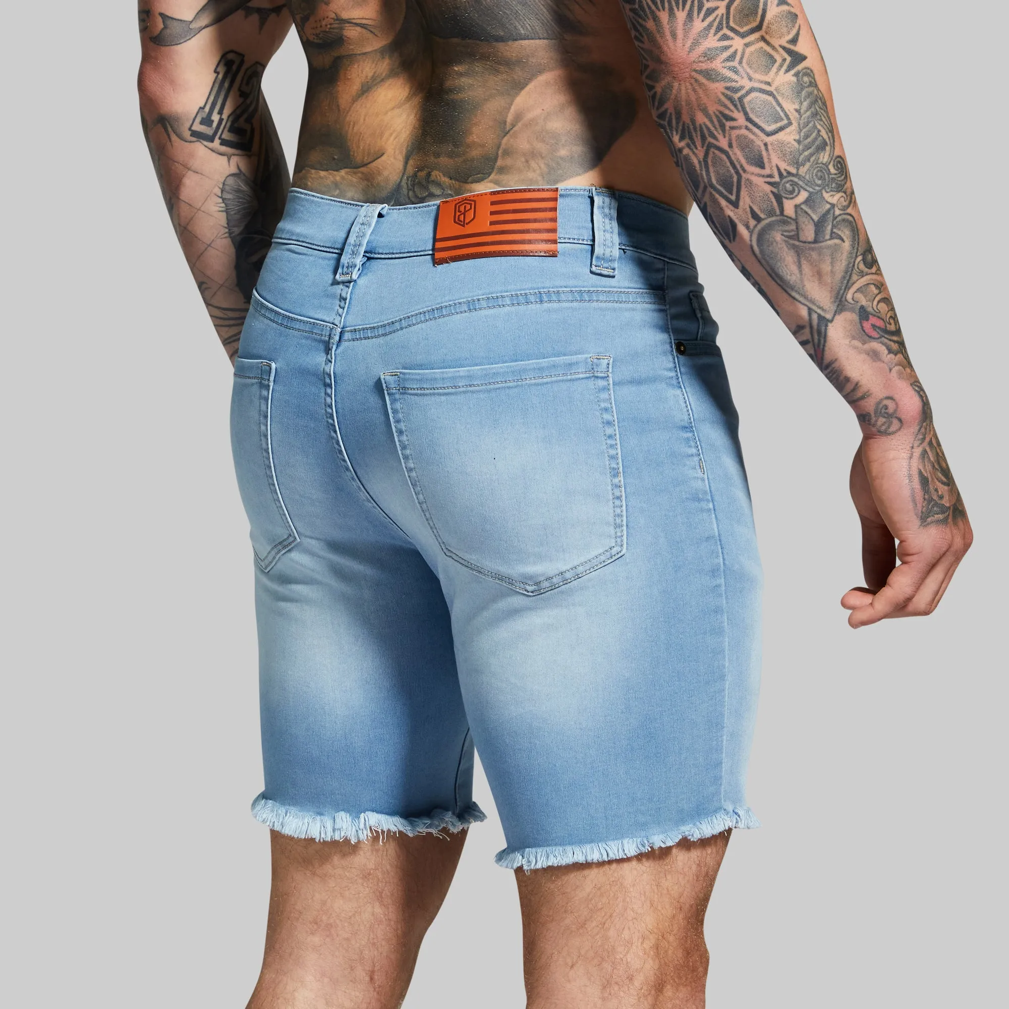 FLEX Stretchy Jort 7" (Light Wash)