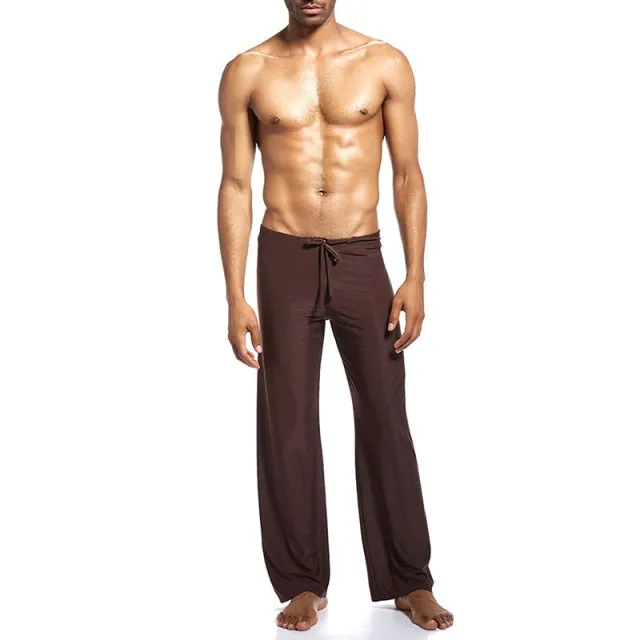 Funki Buys | Pants | Men's Yoga Pants | Tie-up Relaxed Fit Pants