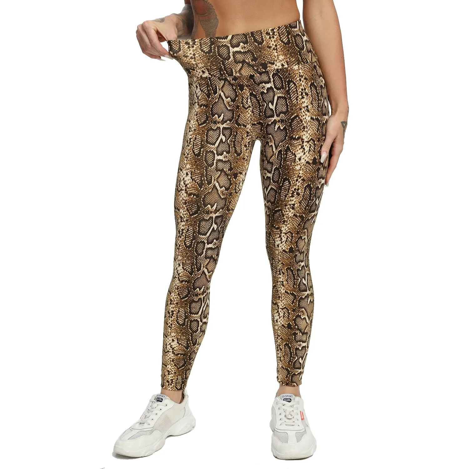 Funki Buys | Pants | Women's Snake Leopard Print Yoga Pants