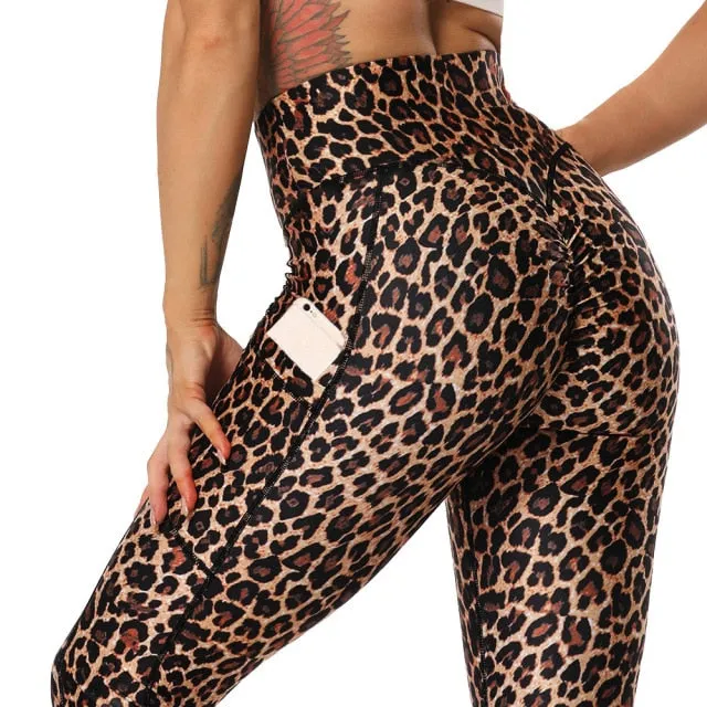 Funki Buys | Pants | Women's Snake Leopard Print Yoga Pants