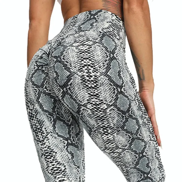 Funki Buys | Pants | Women's Snake Leopard Print Yoga Pants