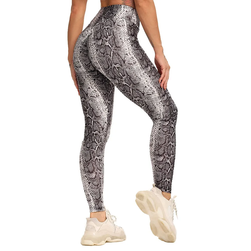 Funki Buys | Pants | Women's Snake Leopard Print Yoga Pants