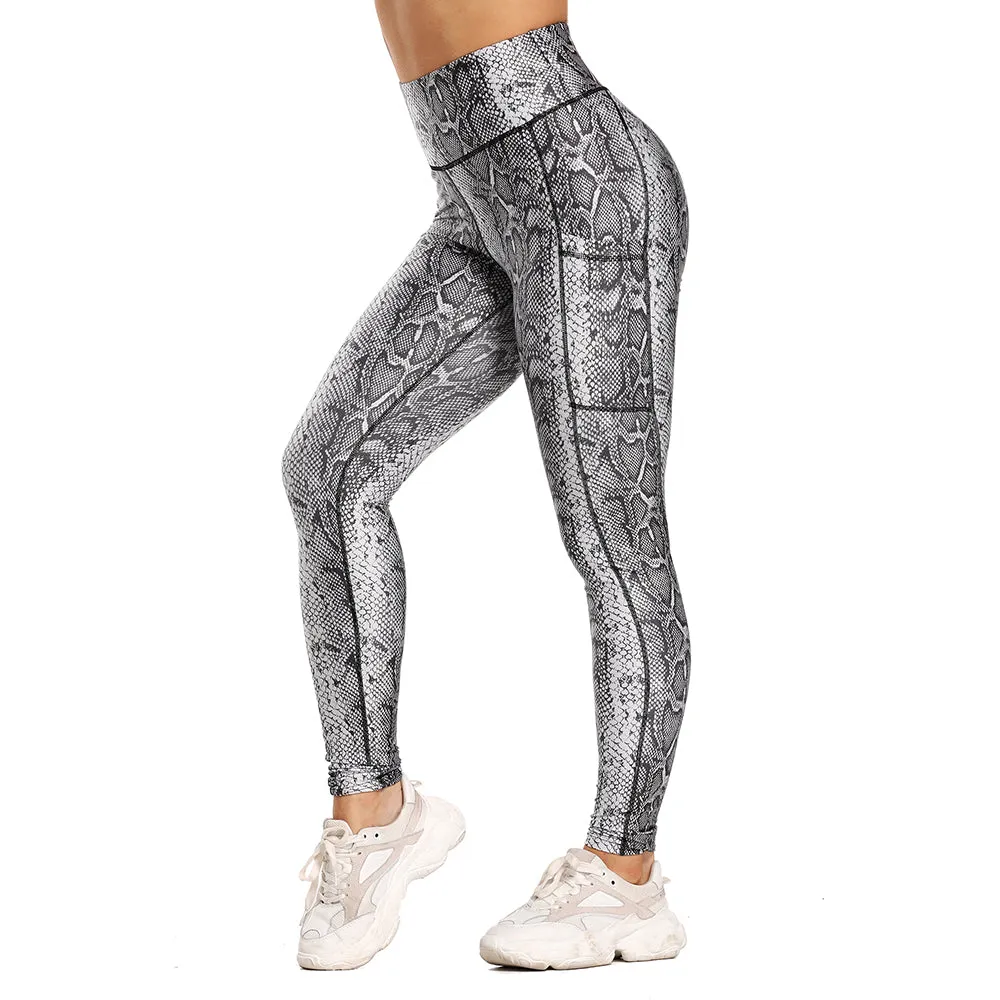 Funki Buys | Pants | Women's Snake Leopard Print Yoga Pants