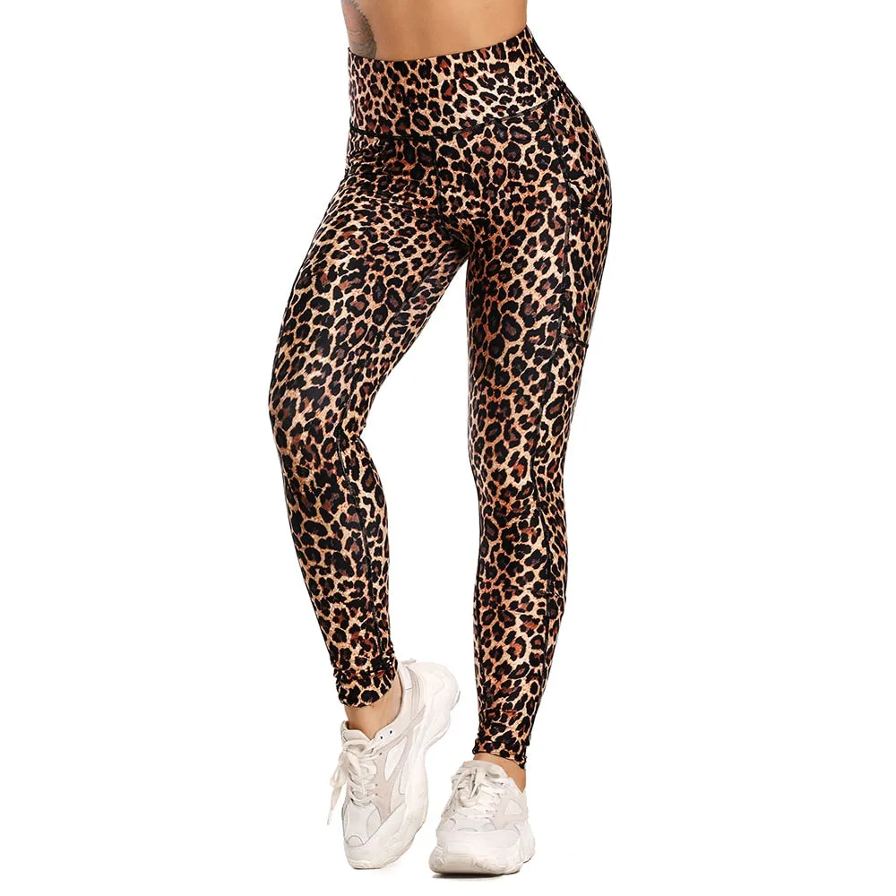 Funki Buys | Pants | Women's Snake Leopard Print Yoga Pants