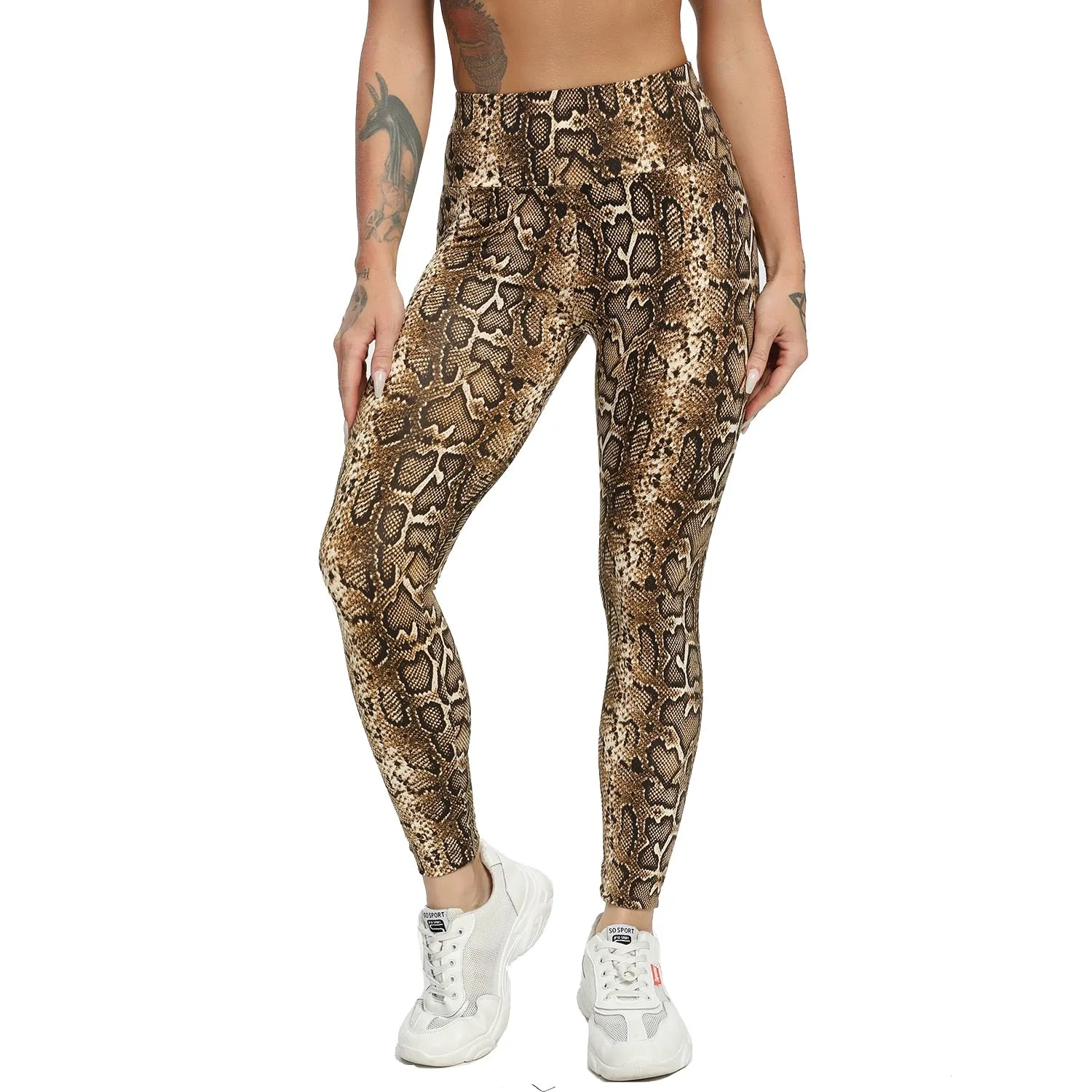 Funki Buys | Pants | Women's Snake Leopard Print Yoga Pants