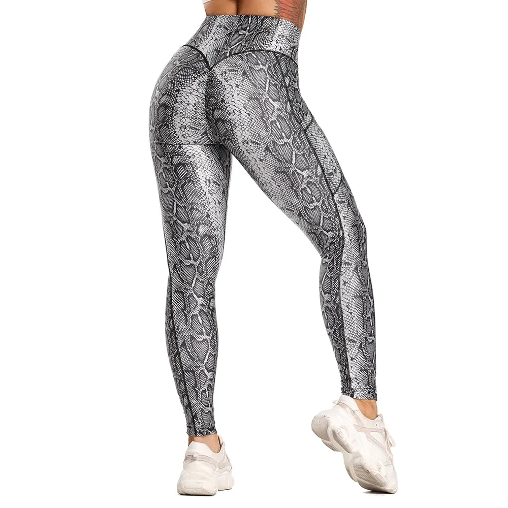 Funki Buys | Pants | Women's Snake Leopard Print Yoga Pants