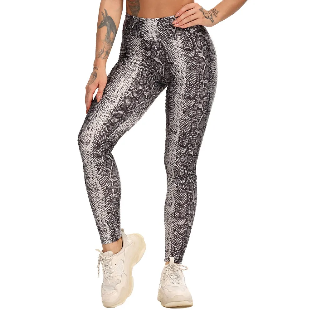 Funki Buys | Pants | Women's Snake Leopard Print Yoga Pants