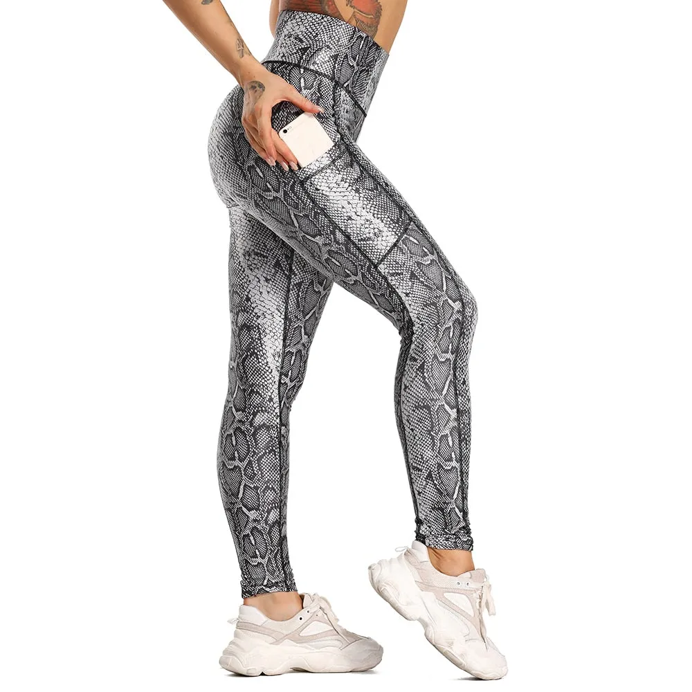 Funki Buys | Pants | Women's Snake Leopard Print Yoga Pants