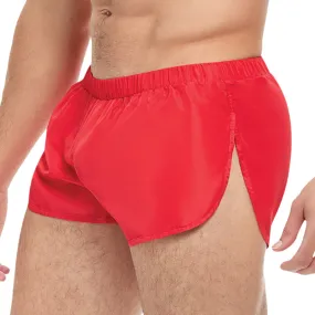 Goal Line Extreme Split Booty Shorts Red