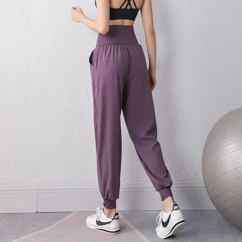 High Waist Pocket Soft Leisure Sweatpants