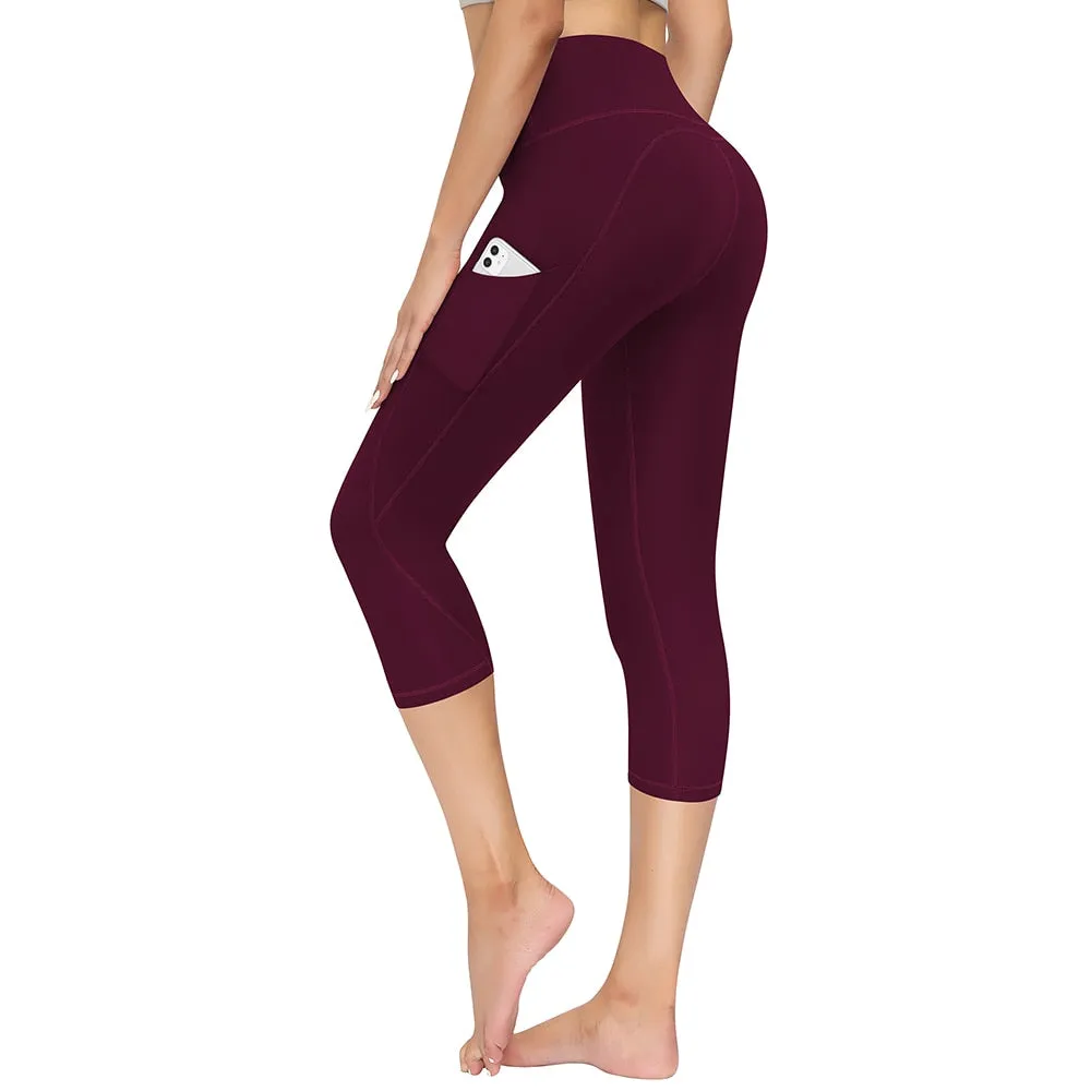 High Waist Push Up Women Leggings Sport Running Gym Seamless Female Tights Capri Yoga Pants Ladies Fitness Outfit