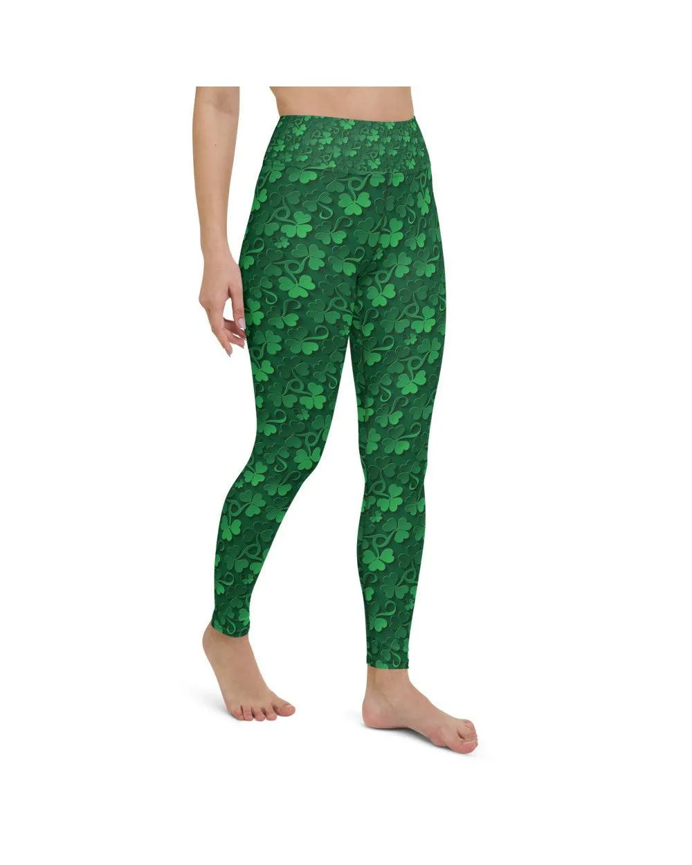 Irish 3D Shamrocks Yoga Pants