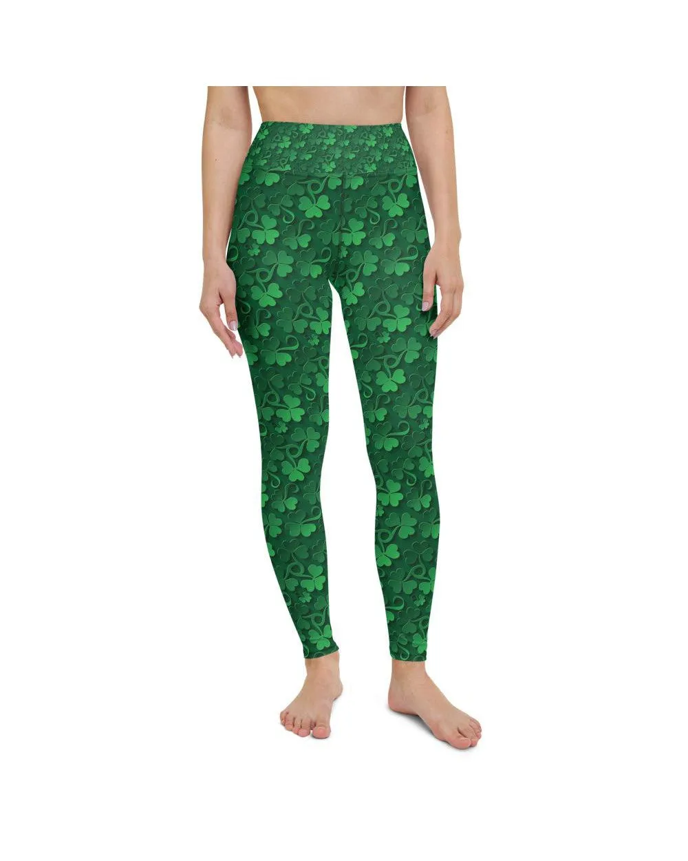 Irish 3D Shamrocks Yoga Pants