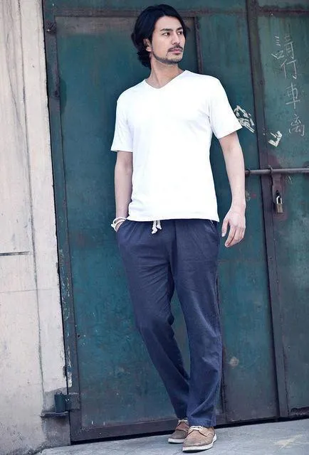 Loose Linen Pants For Men