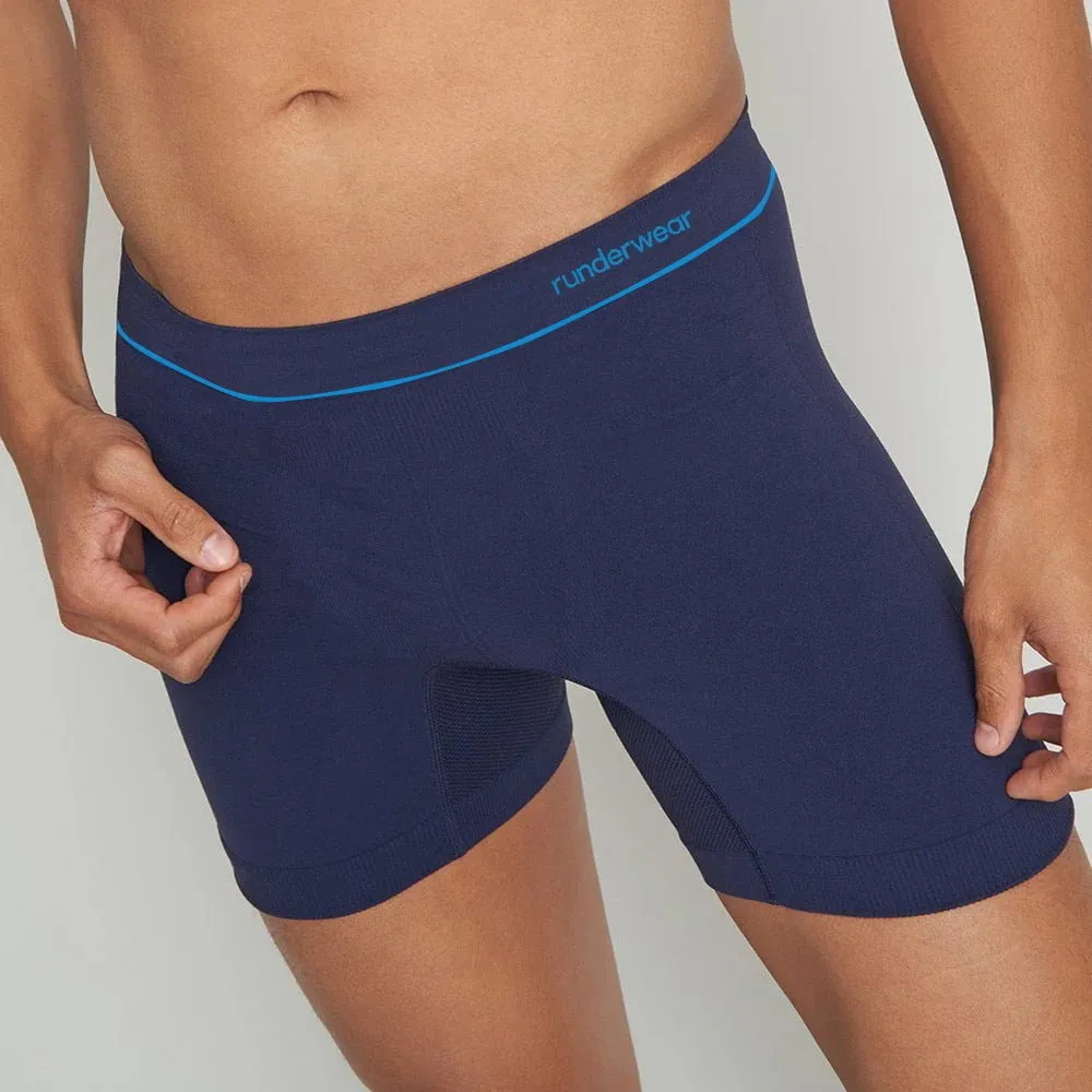 Men's Running Boxer Shorts- Navy (Multibuy x 3)