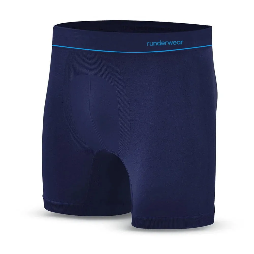 Men's Running Boxer Shorts- Navy (Multibuy x 3)