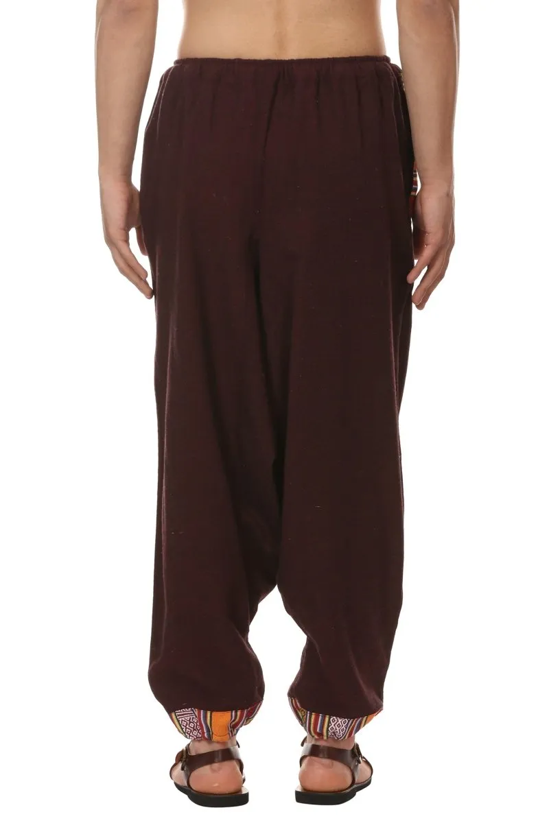 Men's Tribal Harem | Maroon | Fits Waist Sizes 28 to 36 Inches