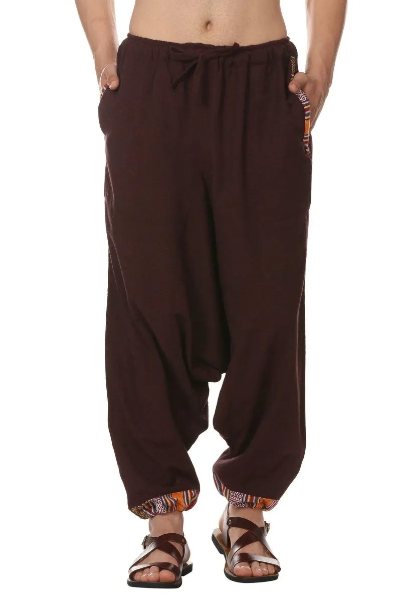 Men's Tribal Harem | Maroon | Fits Waist Sizes 28 to 36 Inches