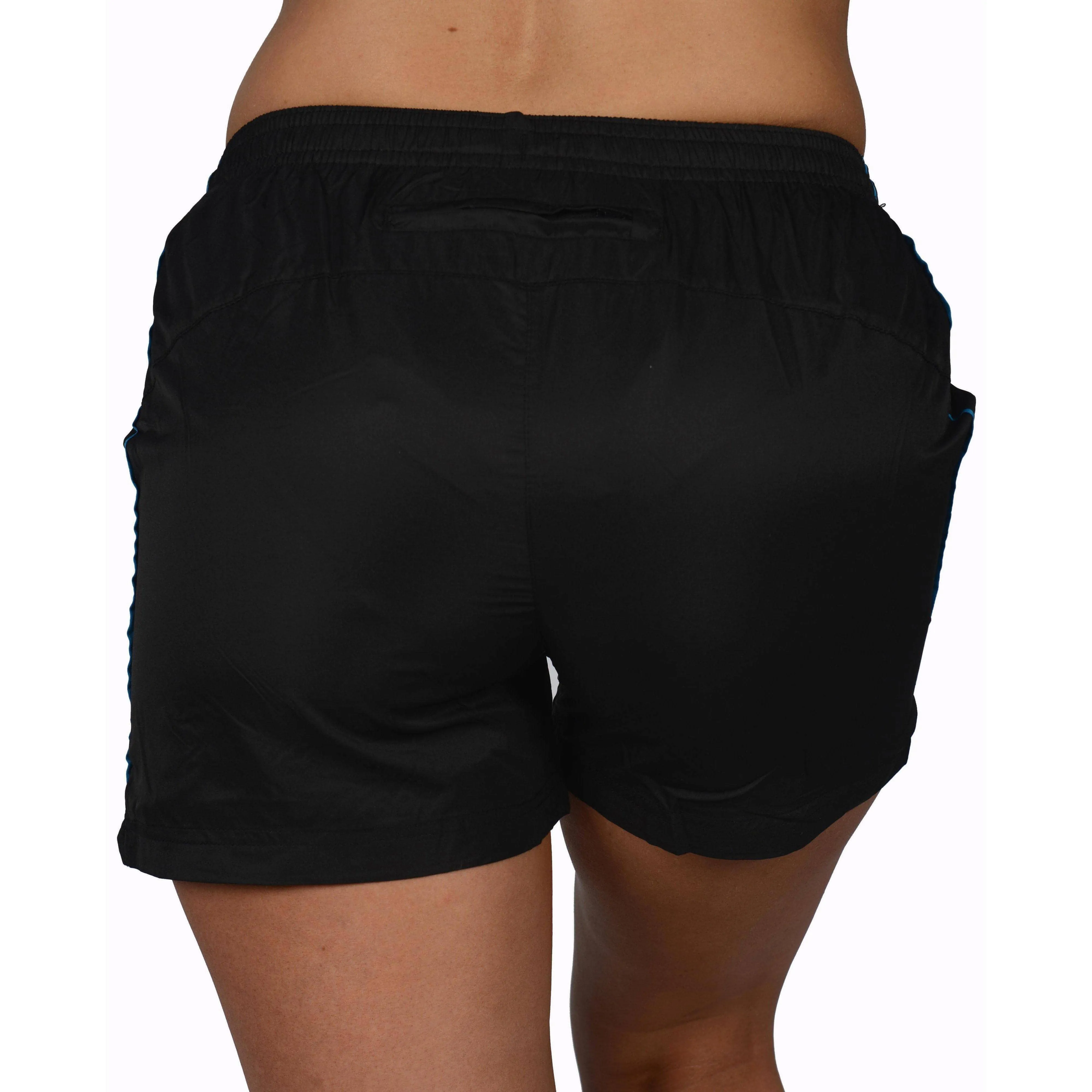 More Mile Square-Cut Womens Running Shorts - Black