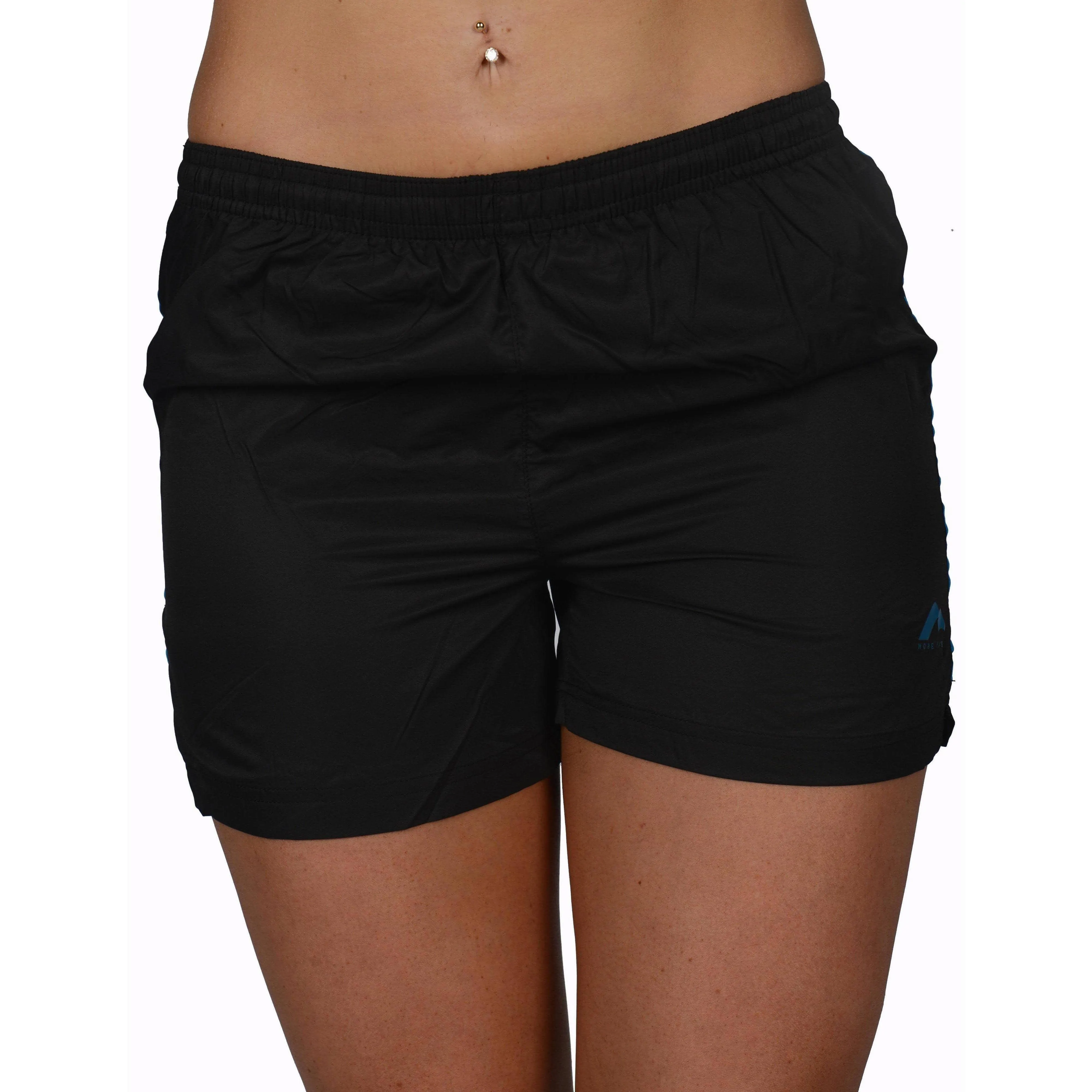 More Mile Square-Cut Womens Running Shorts - Black