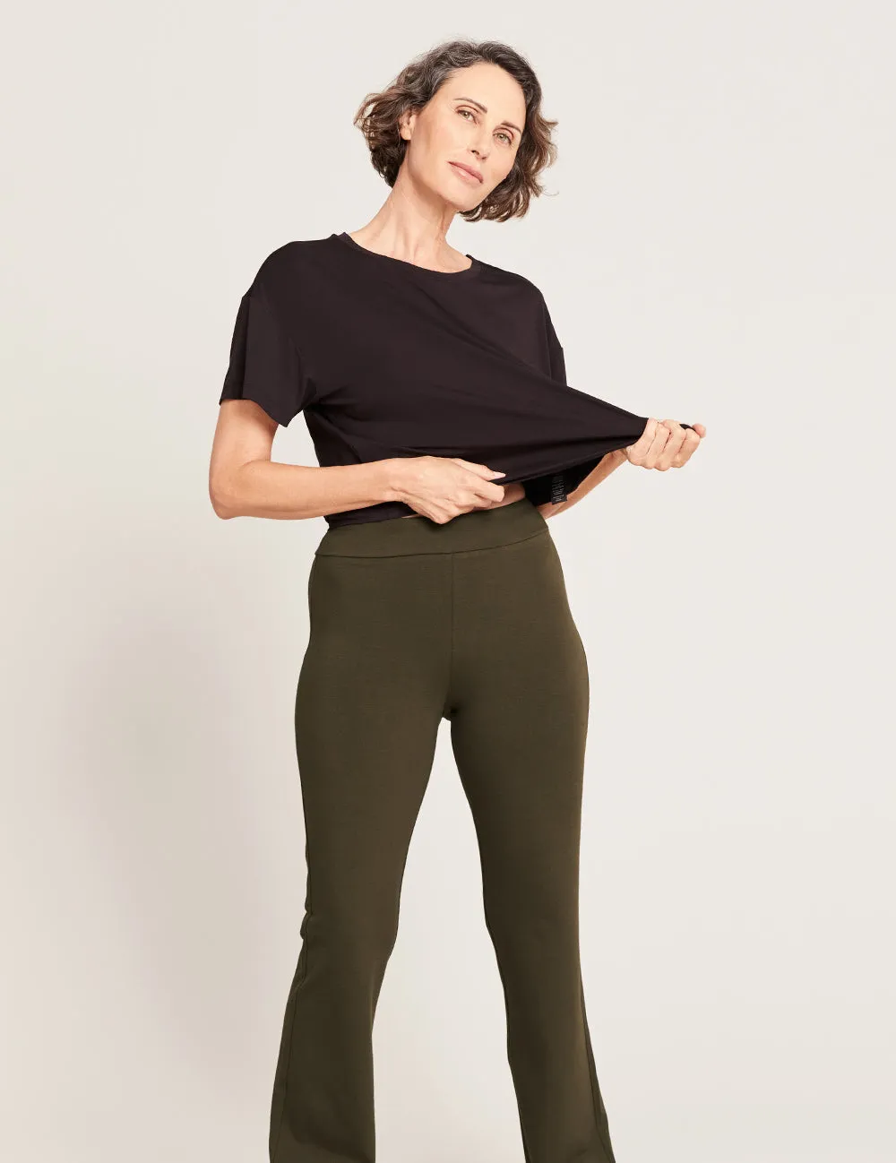 Motivate High Waist Flare Pant - Dark Olive