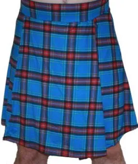 NEW Men's Running Kilt Blue / Plaid