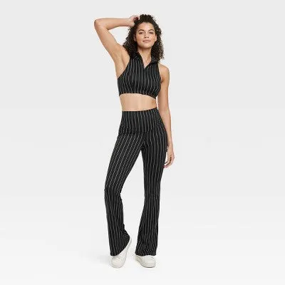 New - Women's Rib Flare Leggings - JoyLab Black XXL