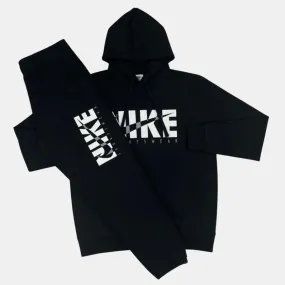 Nike Logo Sportswear Tracksuit - Black