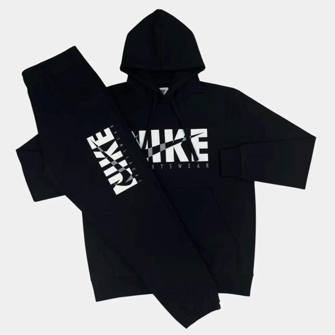 Nike Logo Sportswear Tracksuit - Black