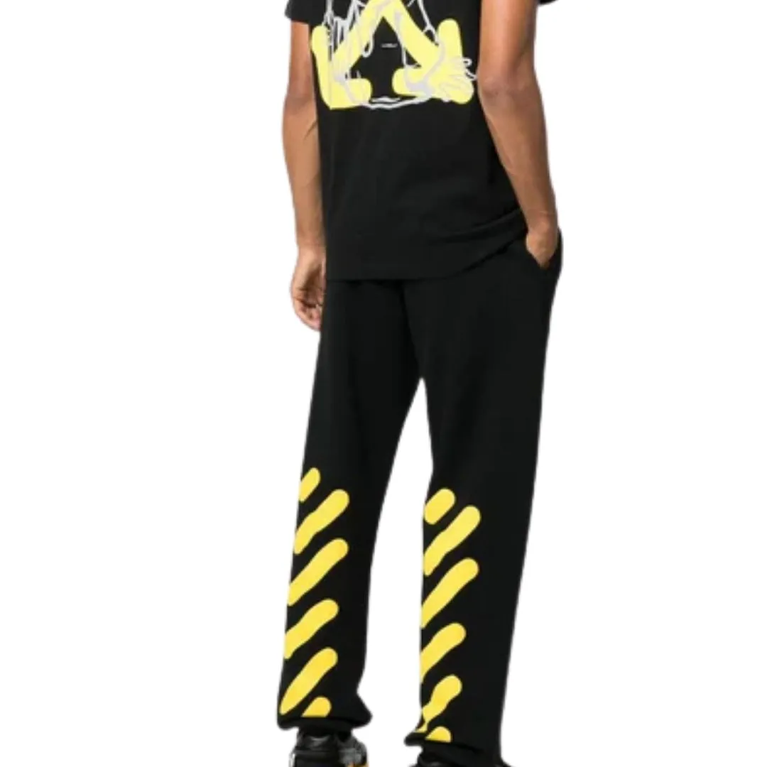 Off-White Crystal Wiz Slim Cuffed Black Sweatpants