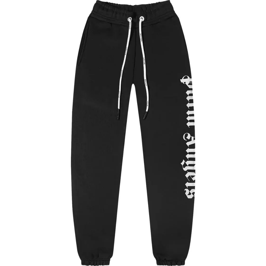 Palm Angels Branded Logo Black Sweatpants