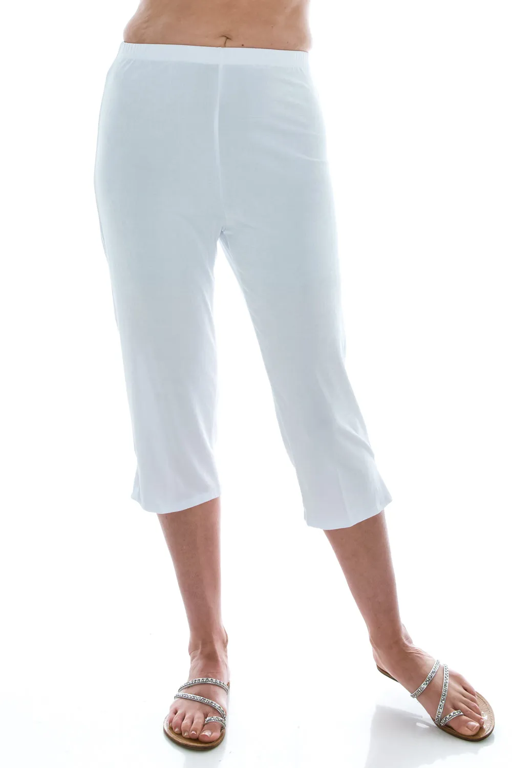 Plus Size Stretchy Capri Pants-5002BN-AXS1