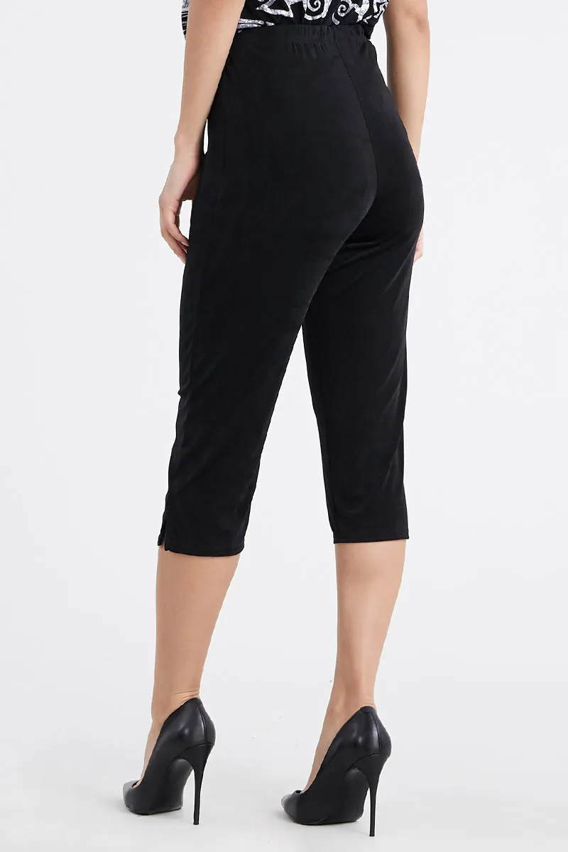 Plus Size Stretchy Capri Pants-5002BN-AXS1